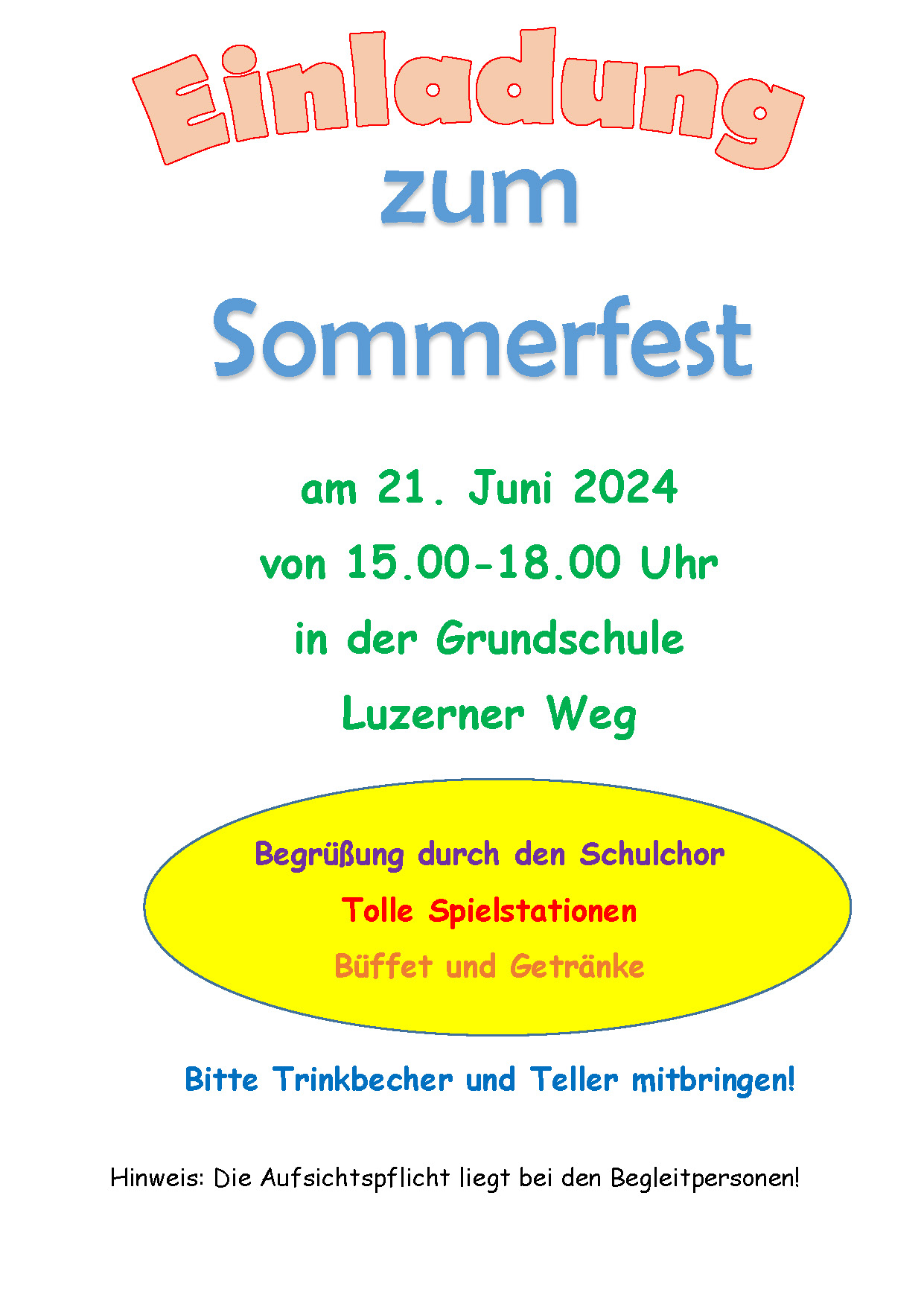 Sommerfest an Luzerner Weg